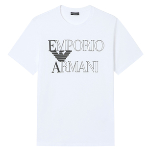 Armani/阿玛尼EA 男士鹰标修身时尚休闲短袖T恤 EM000574 AF20434