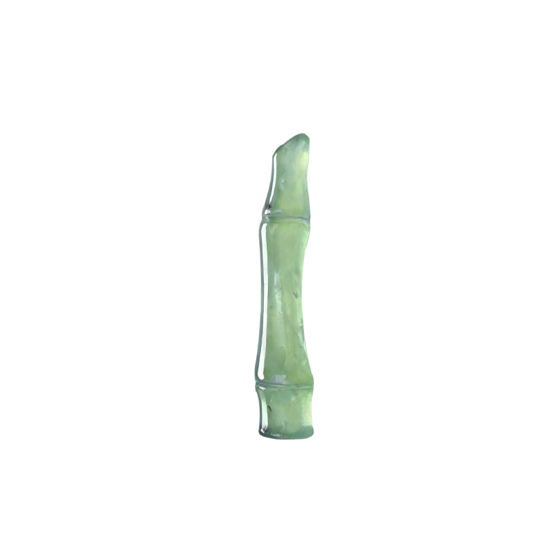 超美的岫玉竹节笔搁天然玉石