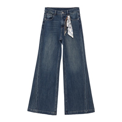 记忆的起点时尚加绒微喇牛仔裤