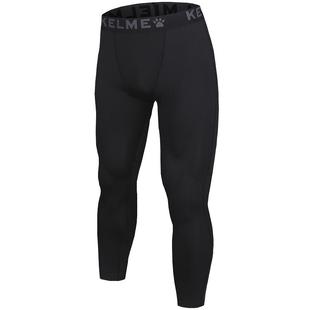 KELME卡尔美紧身裤男秋冬篮球足球拼接健身速干打底加绒运动长裤
