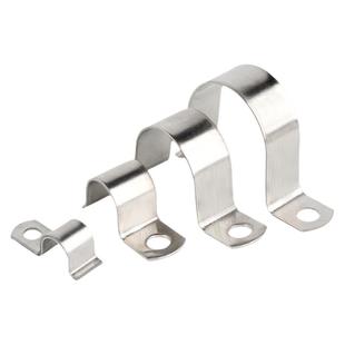 304不锈钢U型带连胶条骑马卡抱箍加厚方形卡管卡子钢管卡扣固定器