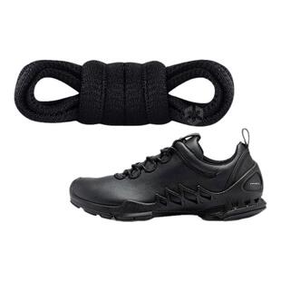 适用于爱步ecco鞋带弹力运动扁平形不起球女款黑色男款跑鞋防滑