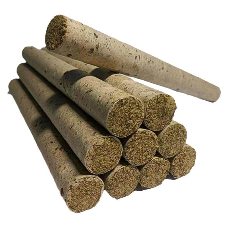 野生纯手工三年陈石磨桑皮纸艾条粗艾灸条艾柱艾熏家用艾灸馆7cm