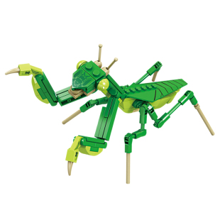 开智昆虫积木男孩拼装蝎子玩具益智力螳螂小颗粒动物拼图儿童礼物