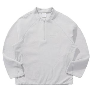 瞬时山野Monterest户外5A抗菌蜂巢绒抓绒加绒廓形半开领套头卫衣