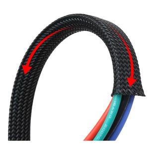 三丝加密蛇皮网6mm高品质PET编织网管尼龙网保护套线避震网 1米