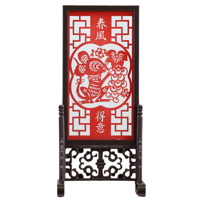 新年剪纸礼品送老外的礼物剪纸画