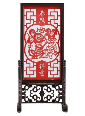 新年剪纸礼品送老外的礼物剪纸画