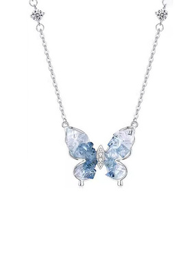 冰屿蝴蝶纯银项链女2025新款