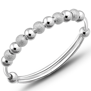 初中生小学生的银手镯女9999纯银儿童银镯子12岁女童女孩生日礼物