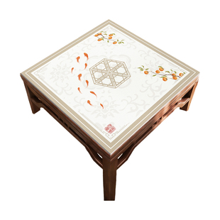 新中式方形茶几桌布防油防水八仙桌桌面保护垫方桌隔热餐桌垫