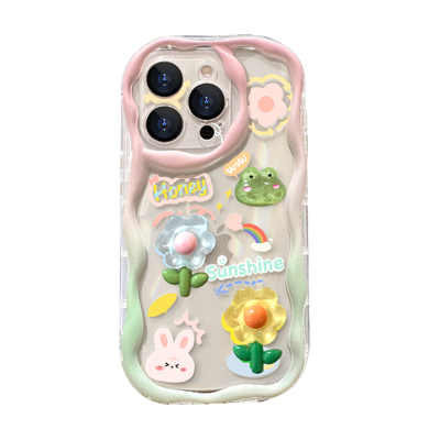 蚕丝纹卡通风iphone11防摔保护套