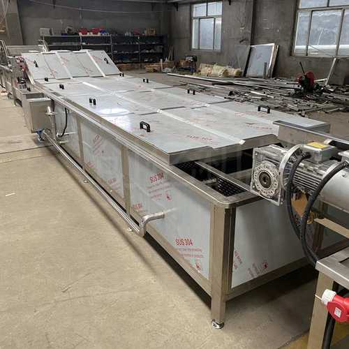 蔬菜漂烫机 蔬菜漂烫杀青机 酱菜全自动漂烫冷却加工成套设备