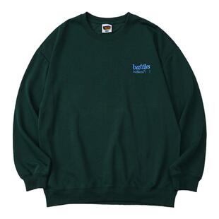 Battles 基础刺绣印花300g复合牛奶丝圆领卫衣宽松休闲外套