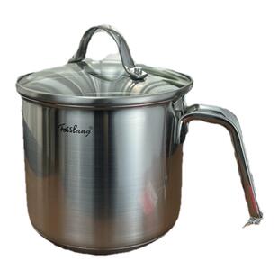 出口美国德国304不锈钢14CM热奶锅煮豆浆小锅宝宝辅食面条锅滤嘴