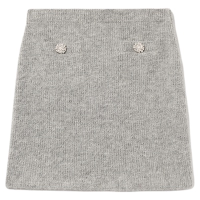 self-portrait针织半身裙短裙