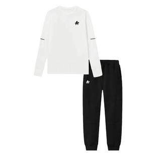 儿童运动速干衣夏装新款男女童高弹防晒长袖t恤跑步训练服薄套装