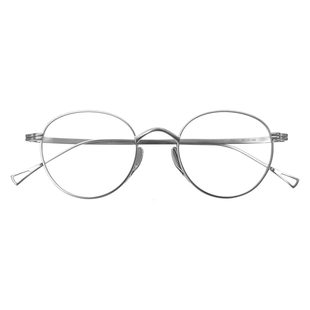 日本KameManNen万年龟眼镜框纯钛超轻复古小圆框男眼镜架KMN-113
