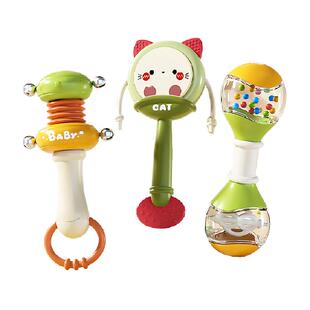 婴幼儿拨浪鼓新生儿沙锤抓握训练可啃咬摇铃玩具0-3个月圣诞礼物6