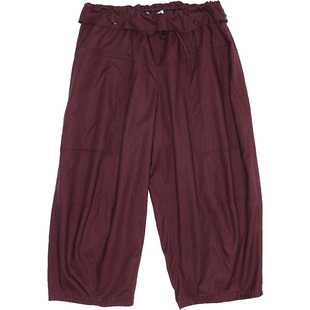 fafamoon设计师品牌2025夏季新品翻腰头量感八分裤纯色休闲工装裤