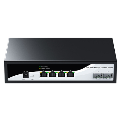 联果2光4电万兆交换机WEB轻网管