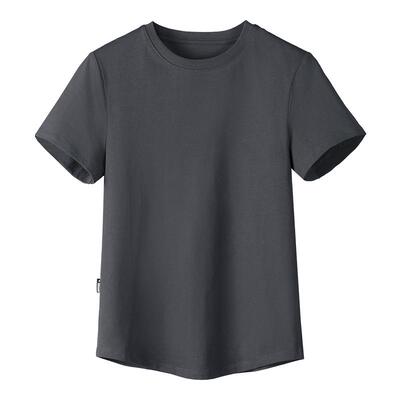 热巴同款骆驼正肩T神运动T恤女短款夏季新冰感打底棉纯色短袖上衣