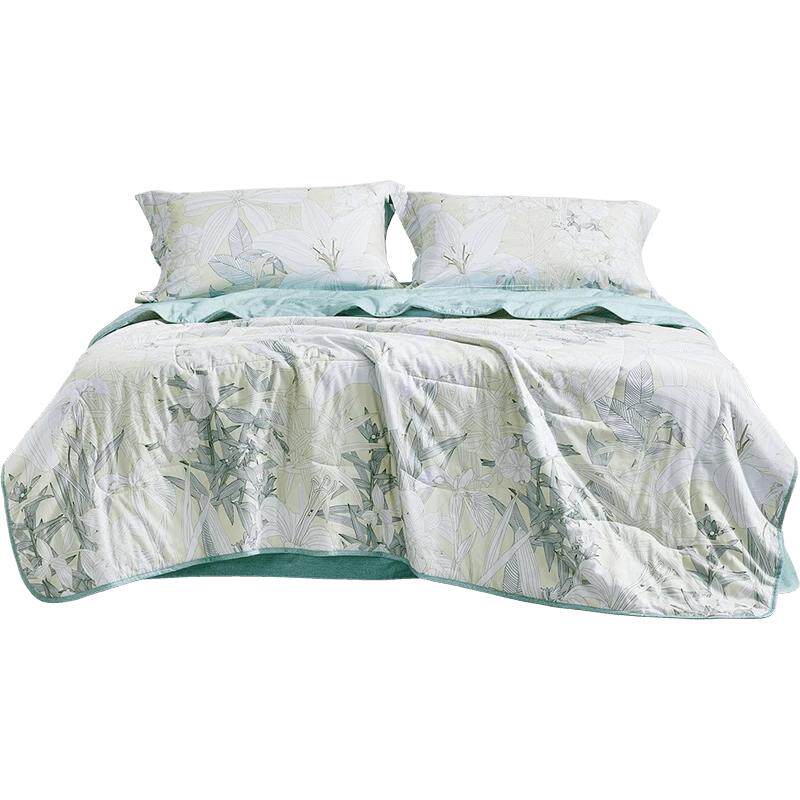 罗莱家纺夏凉被子纯棉全棉抗菌空调被可机洗夏季单双人儿童被芯