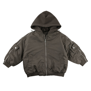 Jimmy妈童装【很难不爱】冬季新款儿童夹棉加绒连帽夹克衫外套