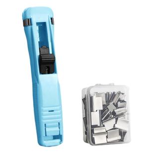 彩色推夹器文具固定器试卷订书装订神器金属办公用品助推燕尾夹透明补充夹多用途可爱ins超大号文件小夹子