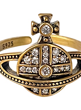 西太后土星中古微镶不掉色戒指