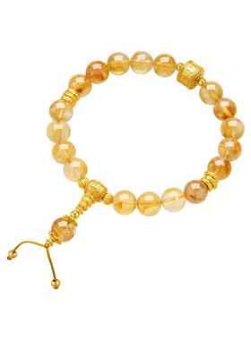 周大生黄水晶六字真言三通手串