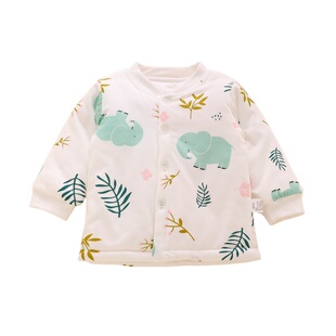 婴儿外套男宝冬加厚棉服夹棉上衣冬天婴幼儿纯棉一岁宝宝衣服冬装