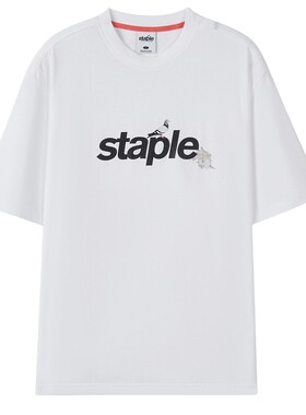 STAPLE男女同款 夏季纯棉简约T恤泼墨鸽子LOGO美式街头风短袖上衣