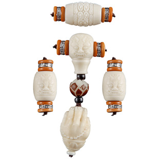 原创天然象牙果小金刚星月菩提子配饰全四件套装套餐108手串配件