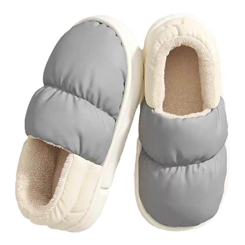 棉拖鞋男款冬季2024新款室内居家家用防滑厚底加绒保暖舒适棉鞋女