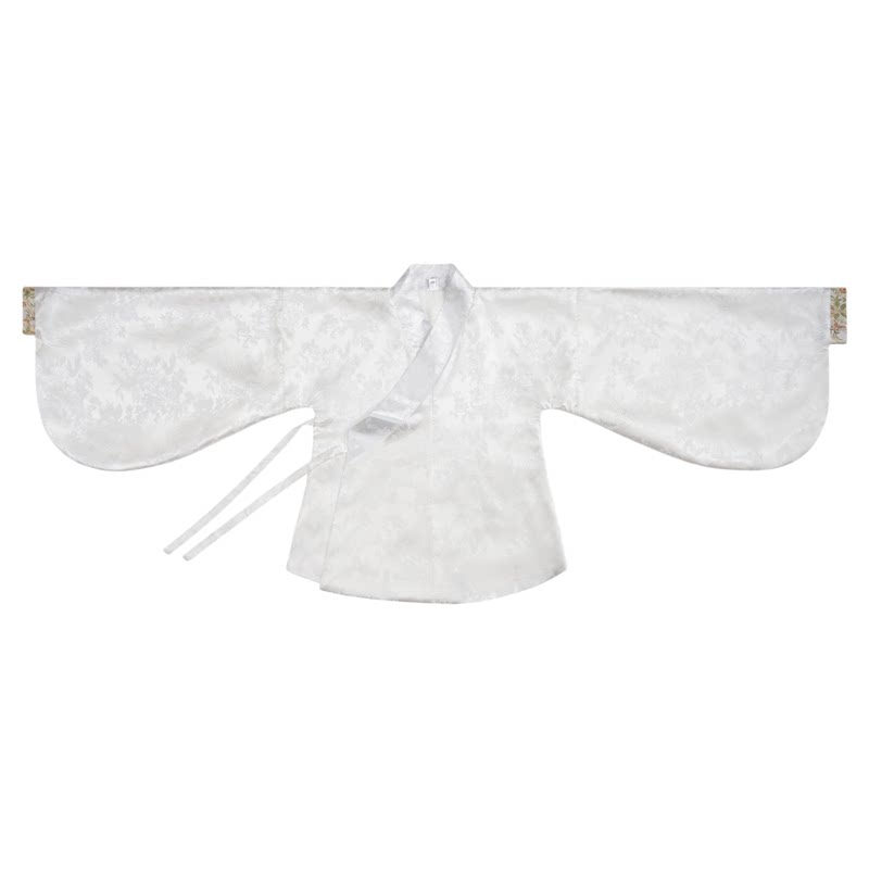 【梦桑塔】现货白色暗纹交领琵琶袖提花汉服古风大码仿妆花交领女