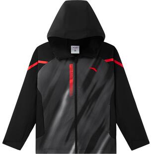 安踏儿童外套男童衣服2025秋装新款户外运动防风防雨连帽上衣童装