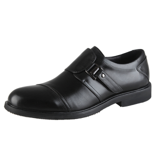 意大利休闲皮鞋男春透气真皮正装商务搭扣英伦圆头耐磨低帮驾车鞋