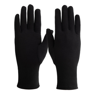 冬季保暖手套加薄绒防寒风耐冻加厚纯黑白骑电动车干活男女士手套