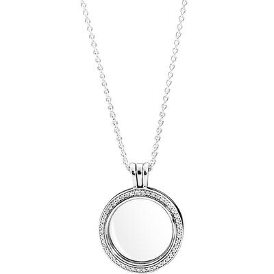 Pandora潘多拉奥莱925银流动吊坠盒项链颈饰百搭礼物