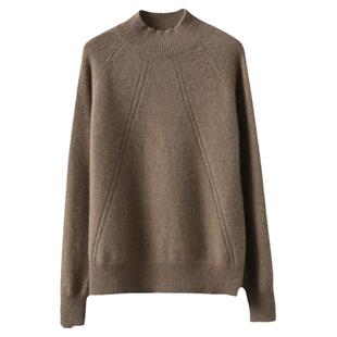 毛衣女2025秋冬新款女士毛衫双股加厚半高领毛衣宽松大码打底衫