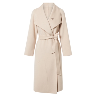 【羊毛羊绒】La Koradior拉珂蒂时尚女冬新款气质双面毛呢大衣