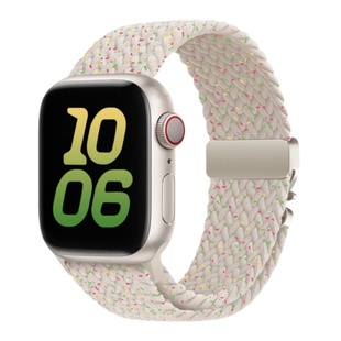 适用iwatch11表带苹果手表带S10降落伞扣编织表链applewatch9透气SE运动尼龙8新款ultra男女可爱高级秋冬腕带
