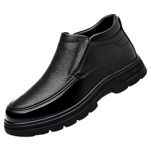 回力官方旗舰店棉鞋男款冬季加绒保暖真皮爸爸鞋子男士老人棉皮鞋