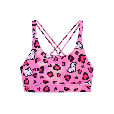 豹纹兔中高强度训练运动吊带内衣