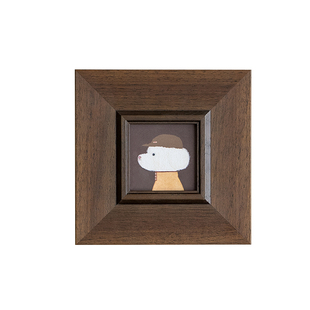 美式复古实木挂画框正方形摆台空框装裱油画展示画框挂墙照片定制