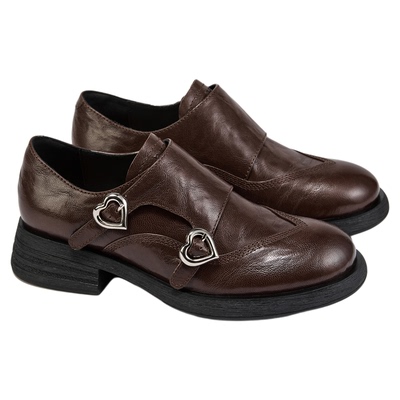 fed英伦风小皮鞋秋季新款女鞋真皮牛津鞋乐福鞋女款S0815-ZCA518