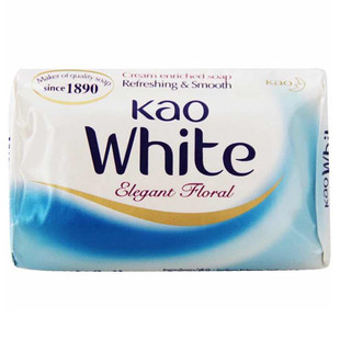 马来西亚版进口花王香皂 KAO White 香皂优雅奶白皂130克沐浴肥皂