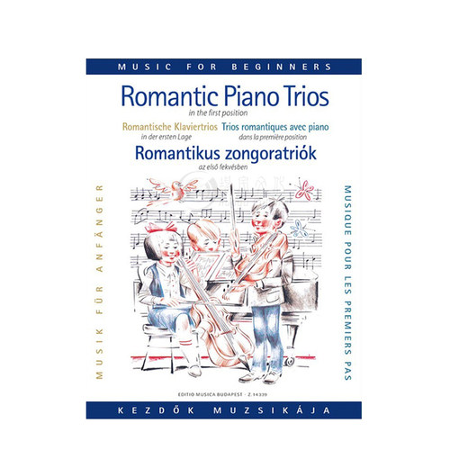 浪漫钢琴三重奏 把位 钢琴小提琴和大提琴 布达佩斯原版乐谱书 Romantic Piano Trios in the first position Z14339