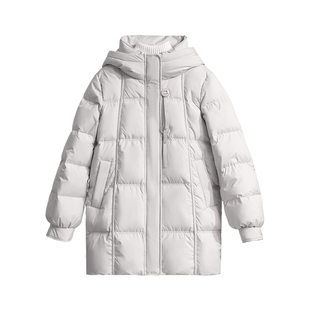 中年妈妈冬装高端大气羽绒服2025新款中老年女装90绒加厚连帽外套